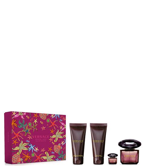 versace crystal noir gift set dillards|Versace Crystal Noir body lotion.